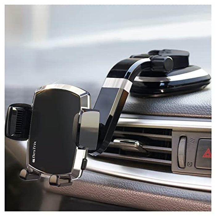 Phone Car Mount: Bestrix SmartClamp Dashboard Cell Phone – Front View