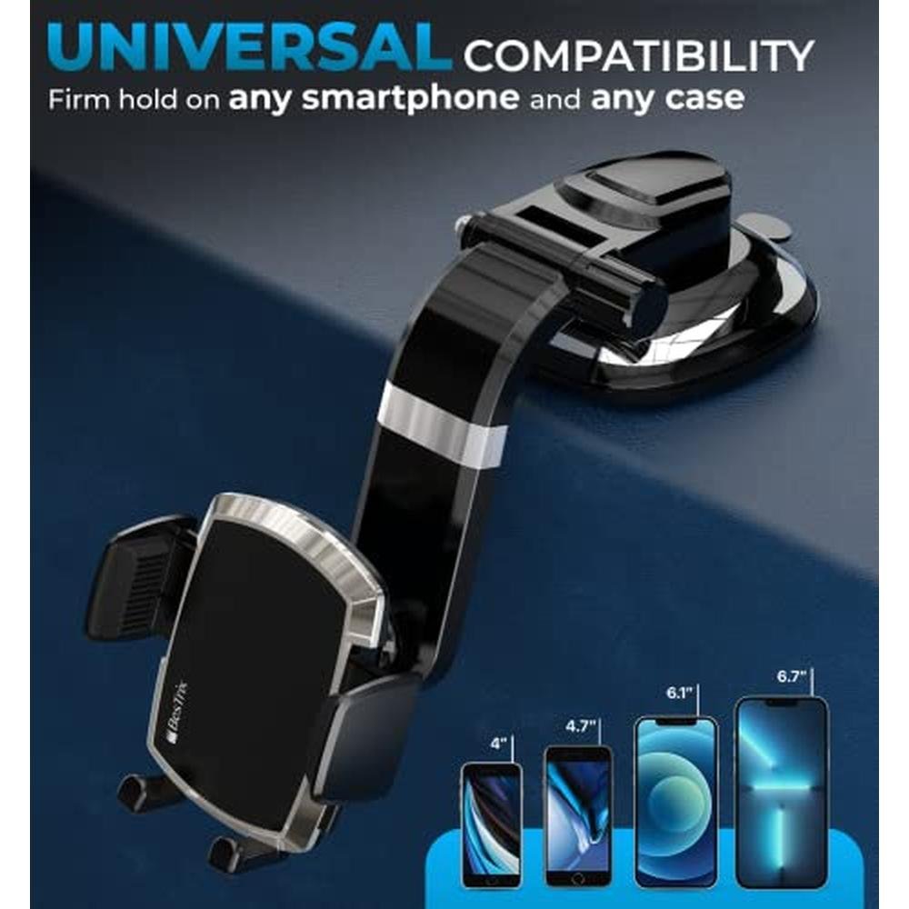 Phone Car Mount: Bestrix SmartClamp Dashboard Cell Phone – In Use
