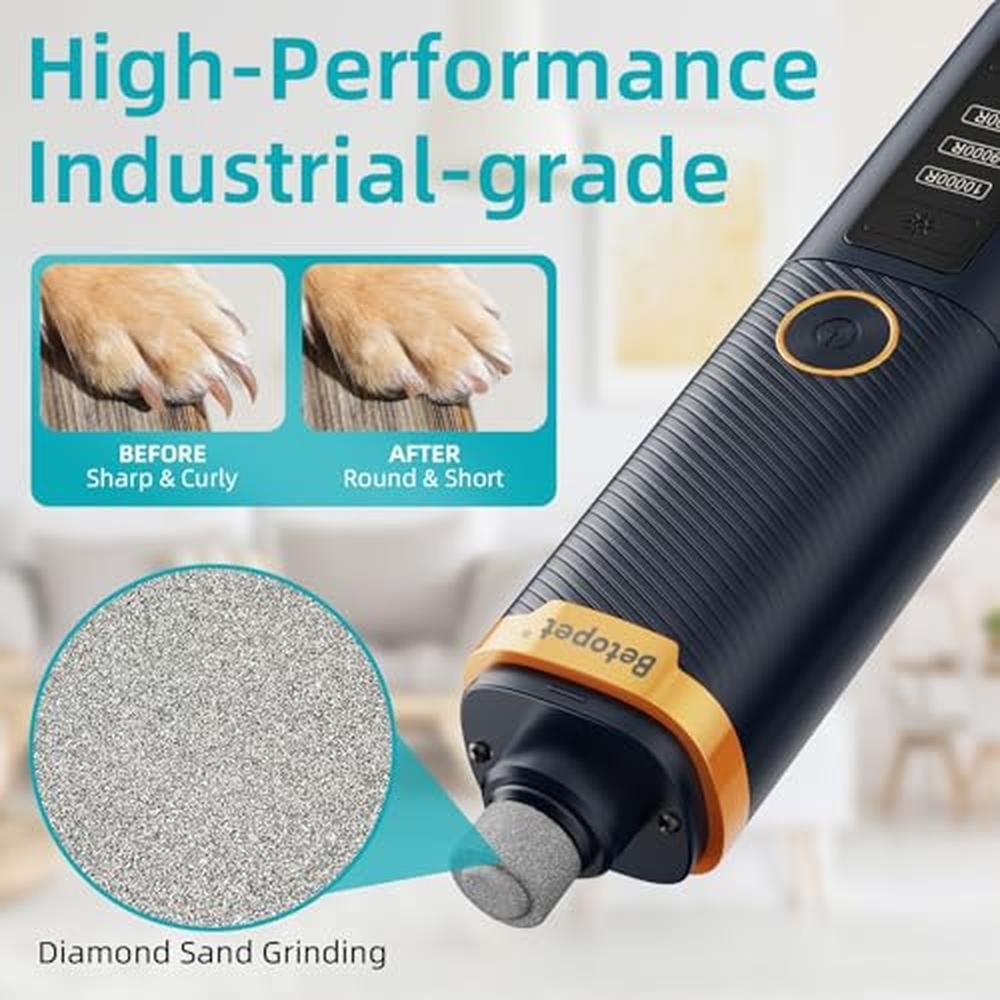 Nail Dog Grinder: BETOPET Upgraded 3-Speed Professional Dog – Close-up Detail