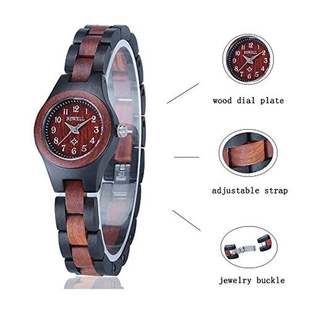 Bewell W123A: Handmade Natural Maple Wristwatch Analogue – Close-up Detail