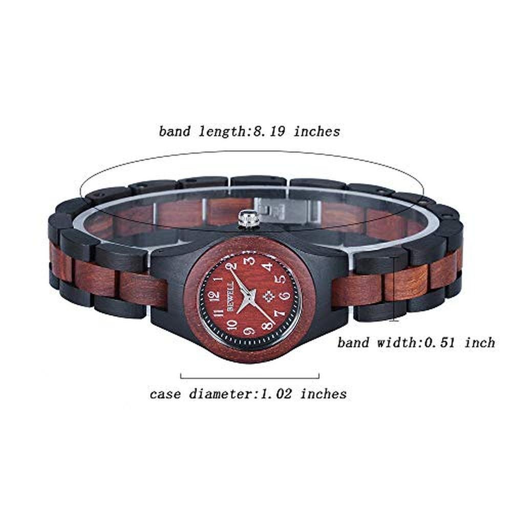 Bewell W123A: Handmade Natural Maple Wristwatch Analogue – In Use