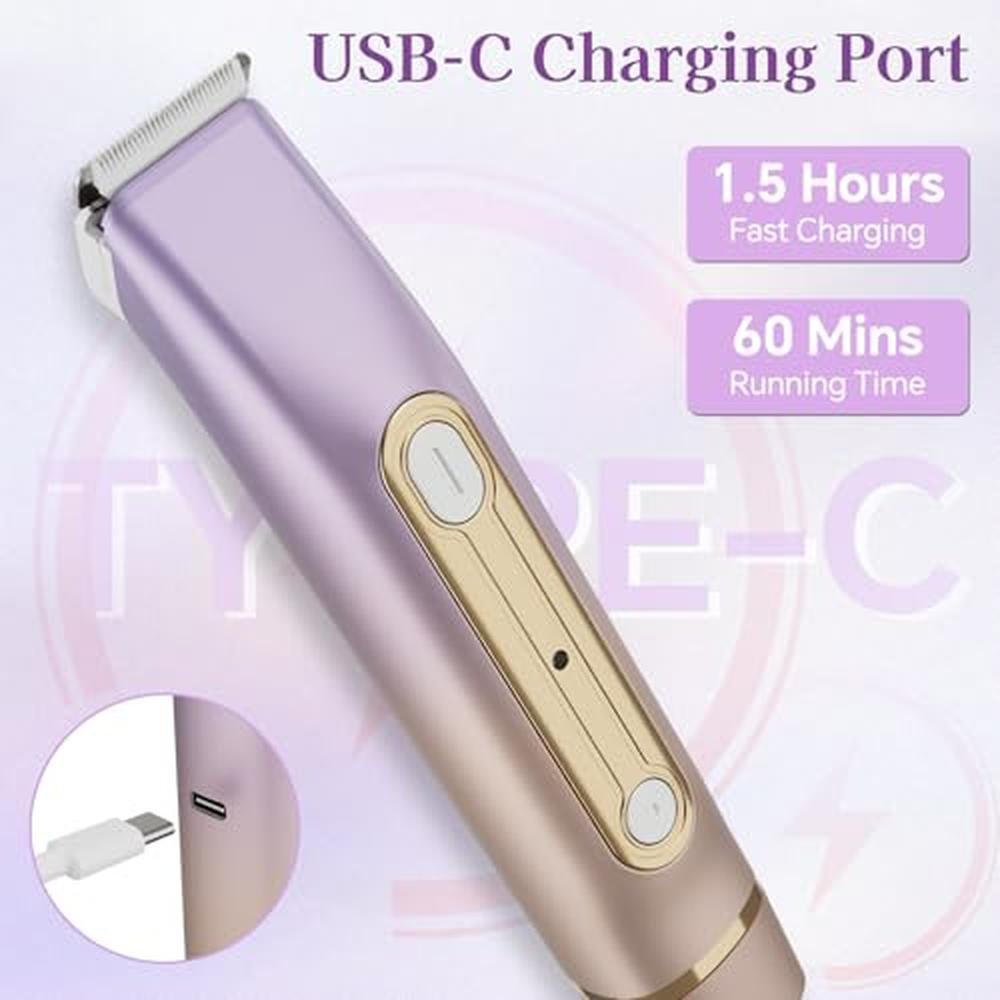 Trimmer Women: SilkGlow 2-in-1 Dual Head Electric Razor – In Use
