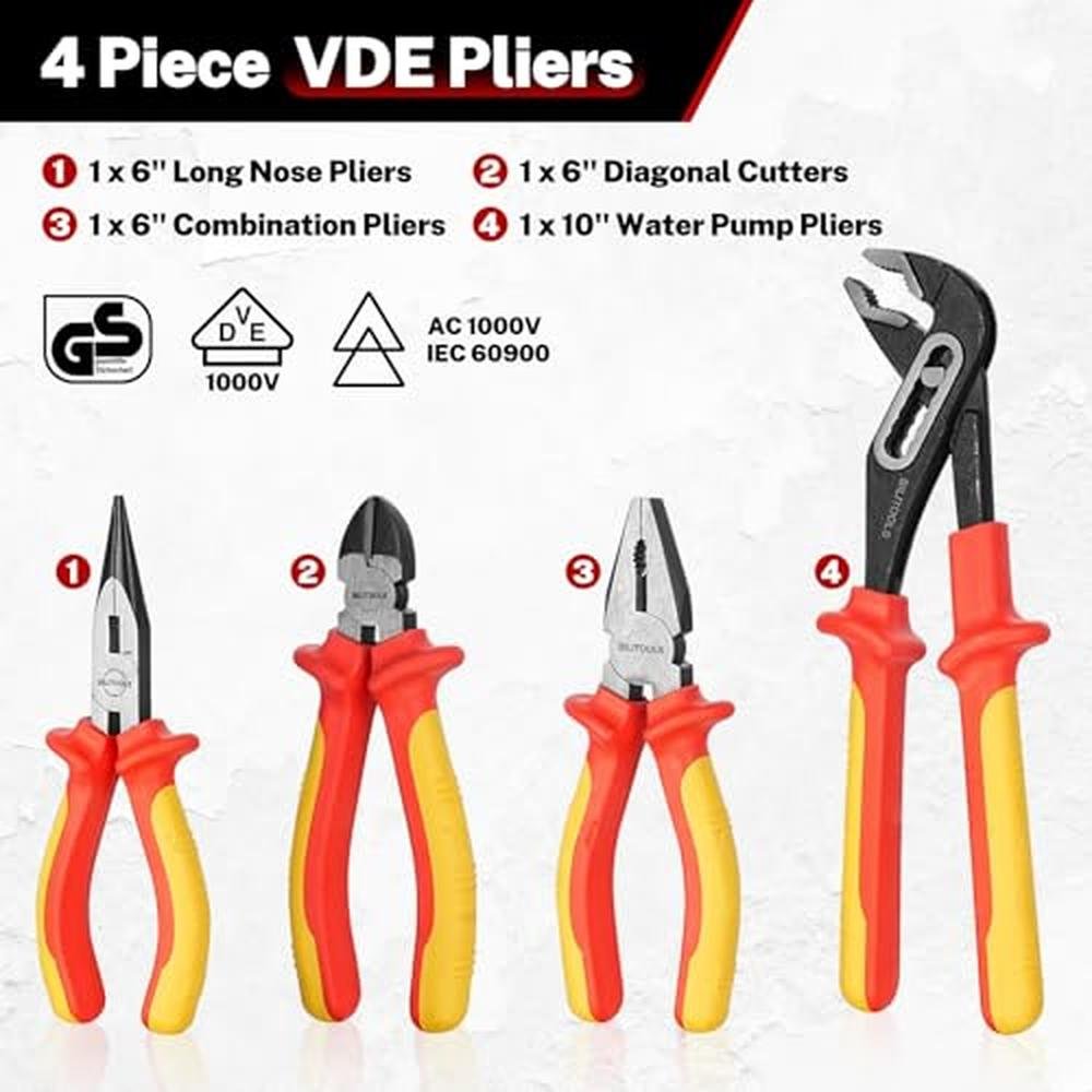 BILITOOLS Insulated Screwdriver & Pliers Set – Close-up Detail