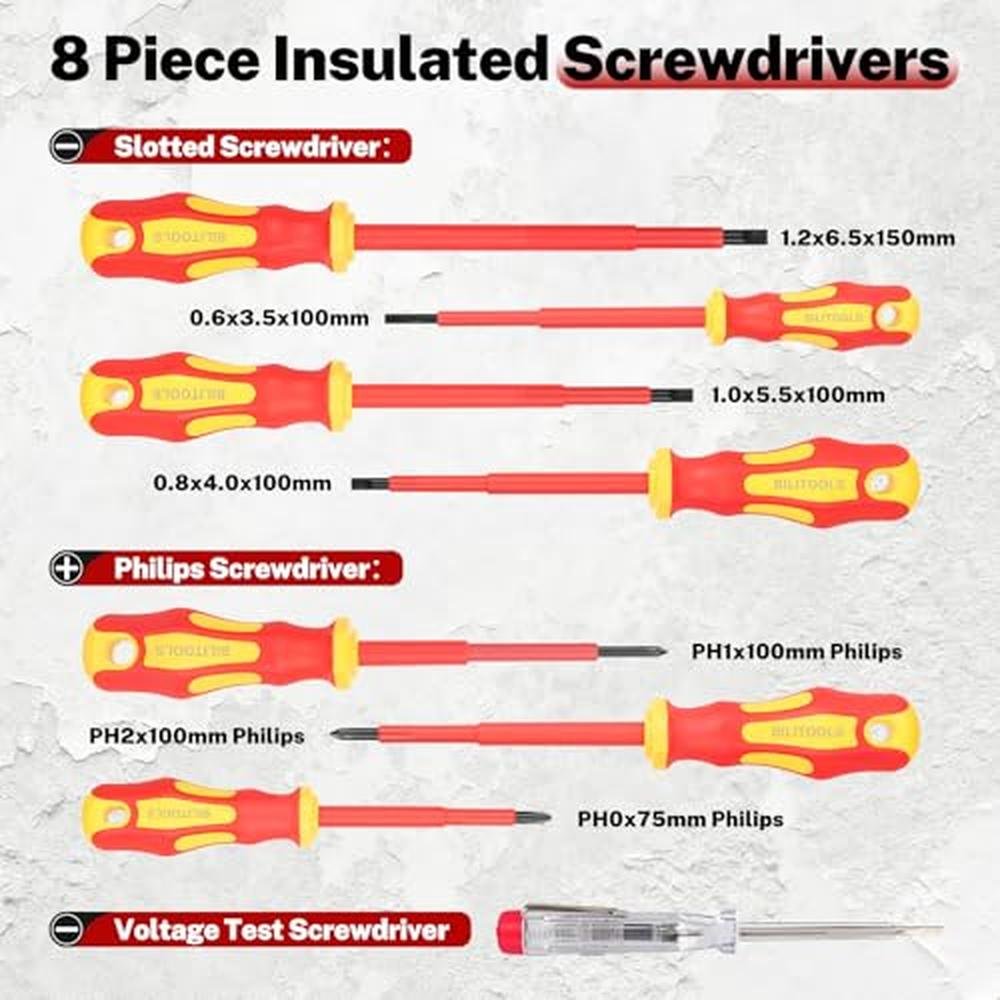 BILITOOLS Insulated Screwdriver & Pliers Set – In Use