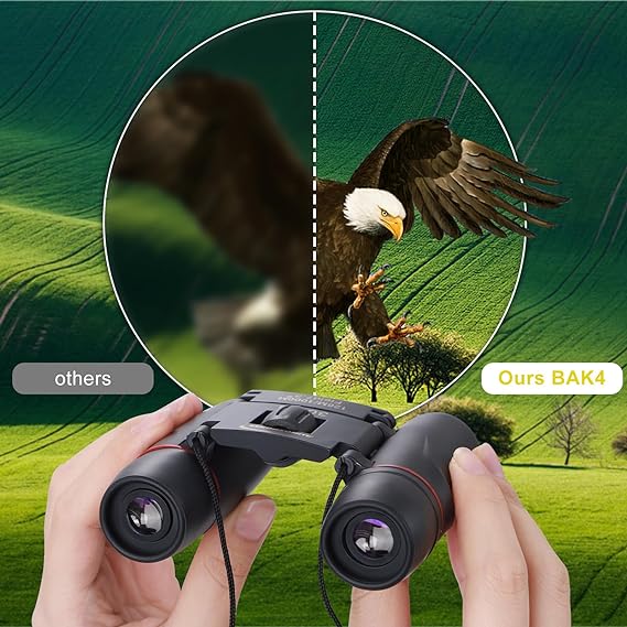 Aurosports 30x60 Compact Folding Binoculars Telescope for Adults Kids Bird Watching with Low Light Night Vision for Outdoor Birding, Travelling, Sightseeing, Hunting, etc