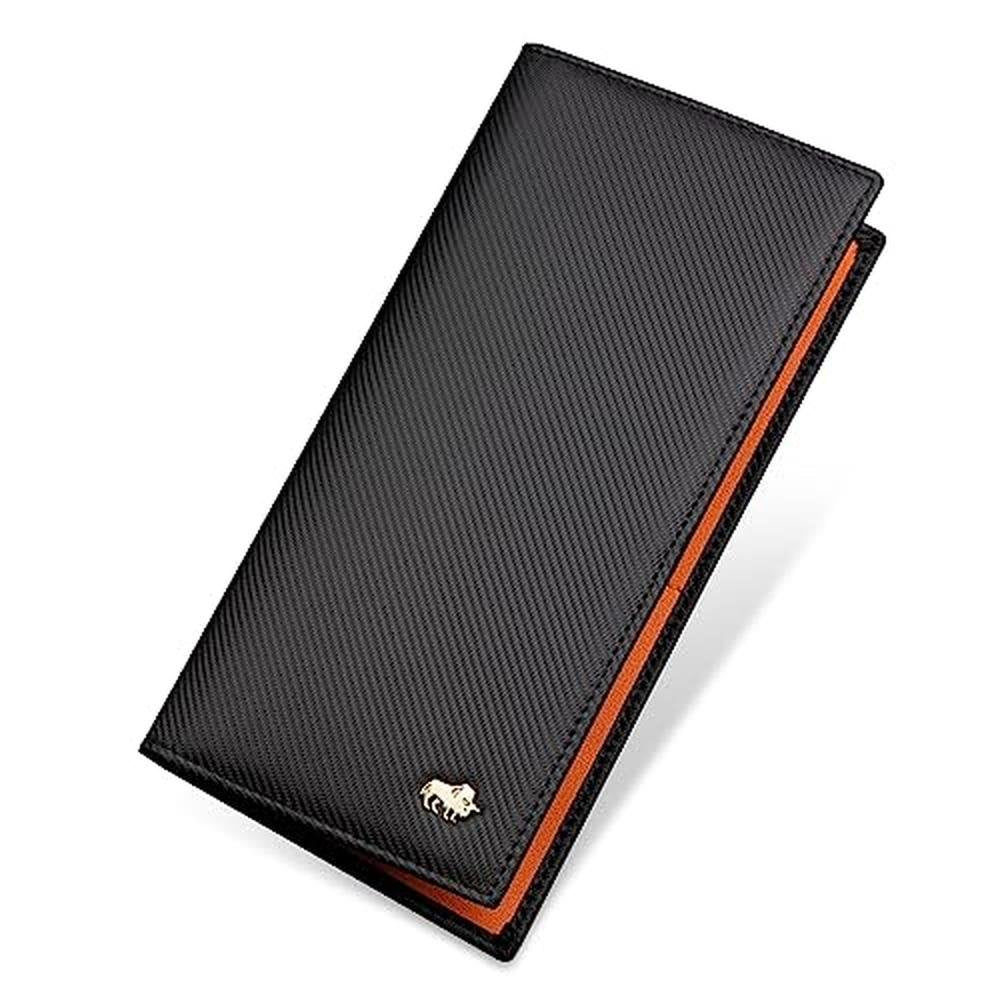 BISON DENIM RFID Bifold Wallets Slim Credit Card Wallet – Front View