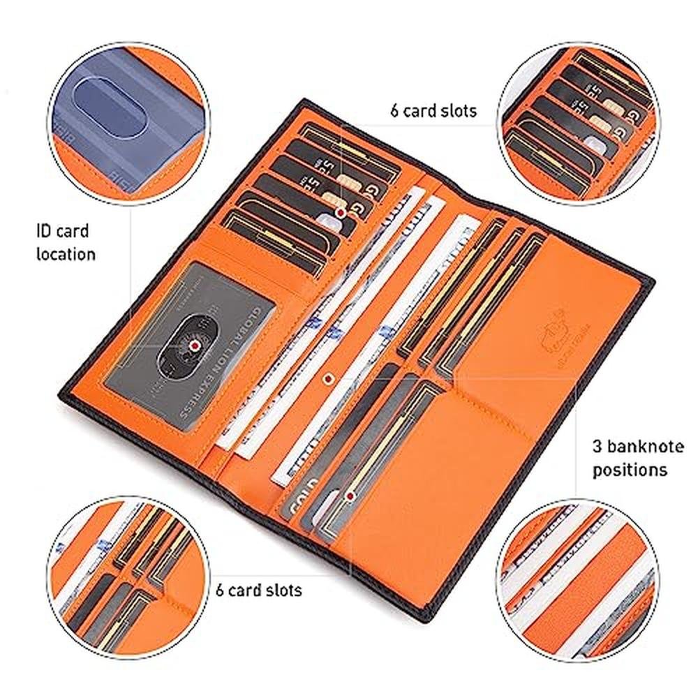BISON DENIM RFID Bifold Wallets Slim Credit Card Wallet – In Use