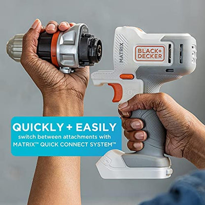 Black Decker 20V Max Matrix Cordless Drill Driver Kit White – Close-up Detail