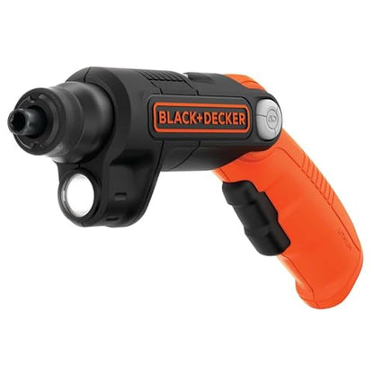 Screwdriver Black: Black Decker Cordless Screwdriver with – Front View