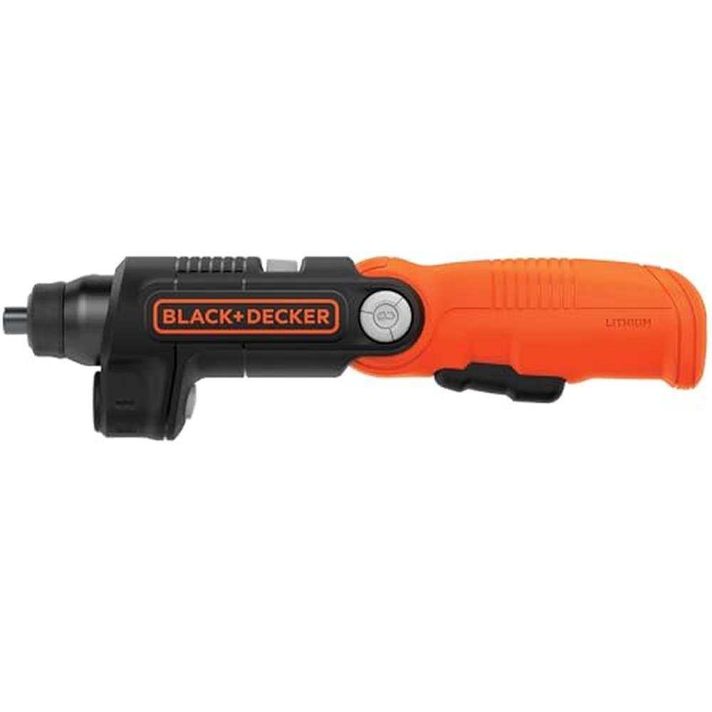 Screwdriver Black: Black Decker Cordless Screwdriver with – Side View