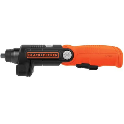 Screwdriver Black: Black Decker Cordless Screwdriver with – Side View
