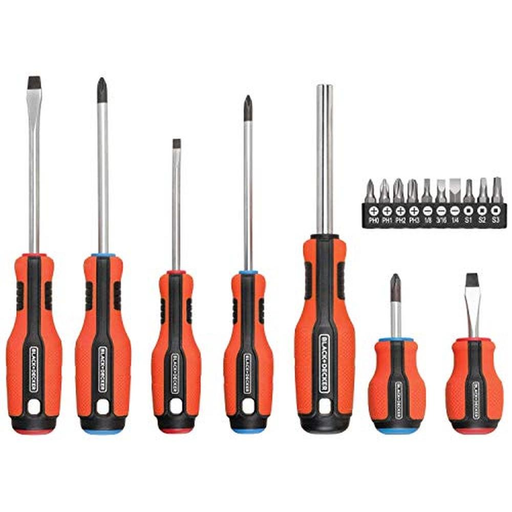 Black Decker Magnetic Screwdriver Set 17 Piece BDHT65003 – Front View