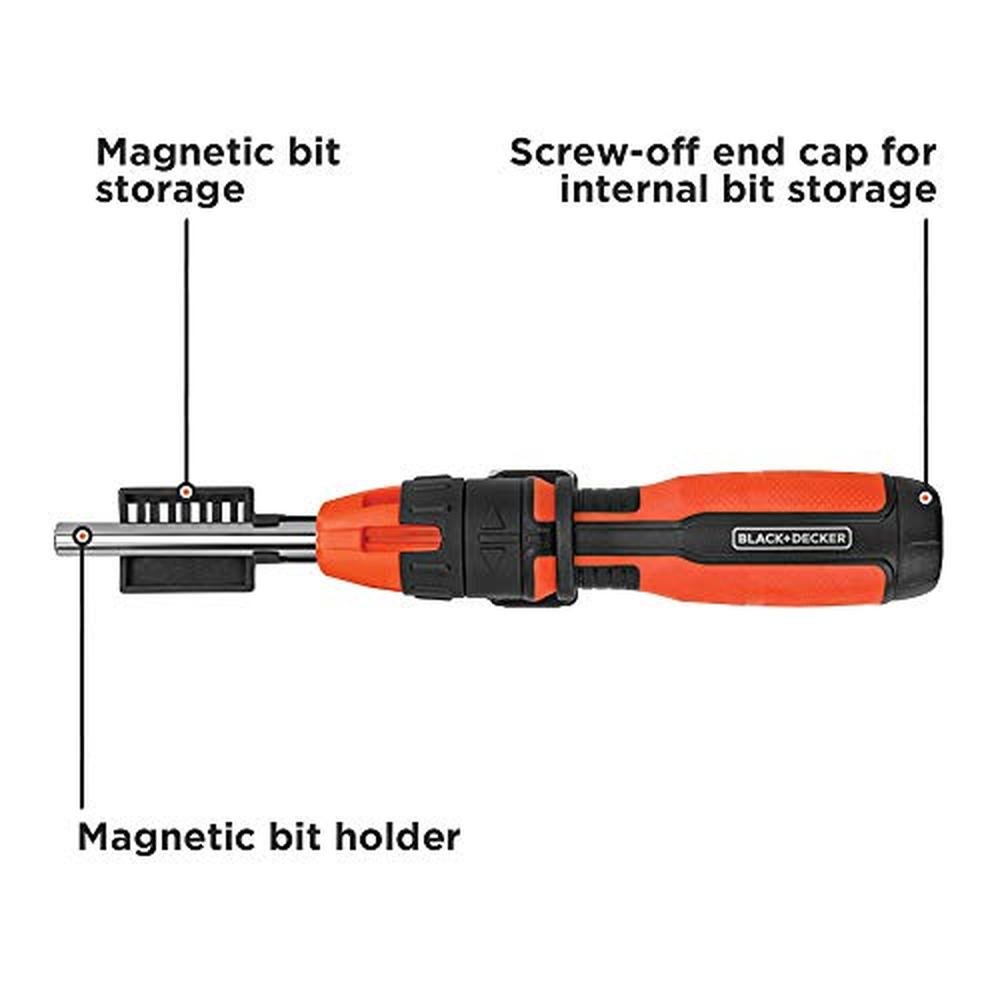 Black Decker Ratcheting Screwdriver – Side View