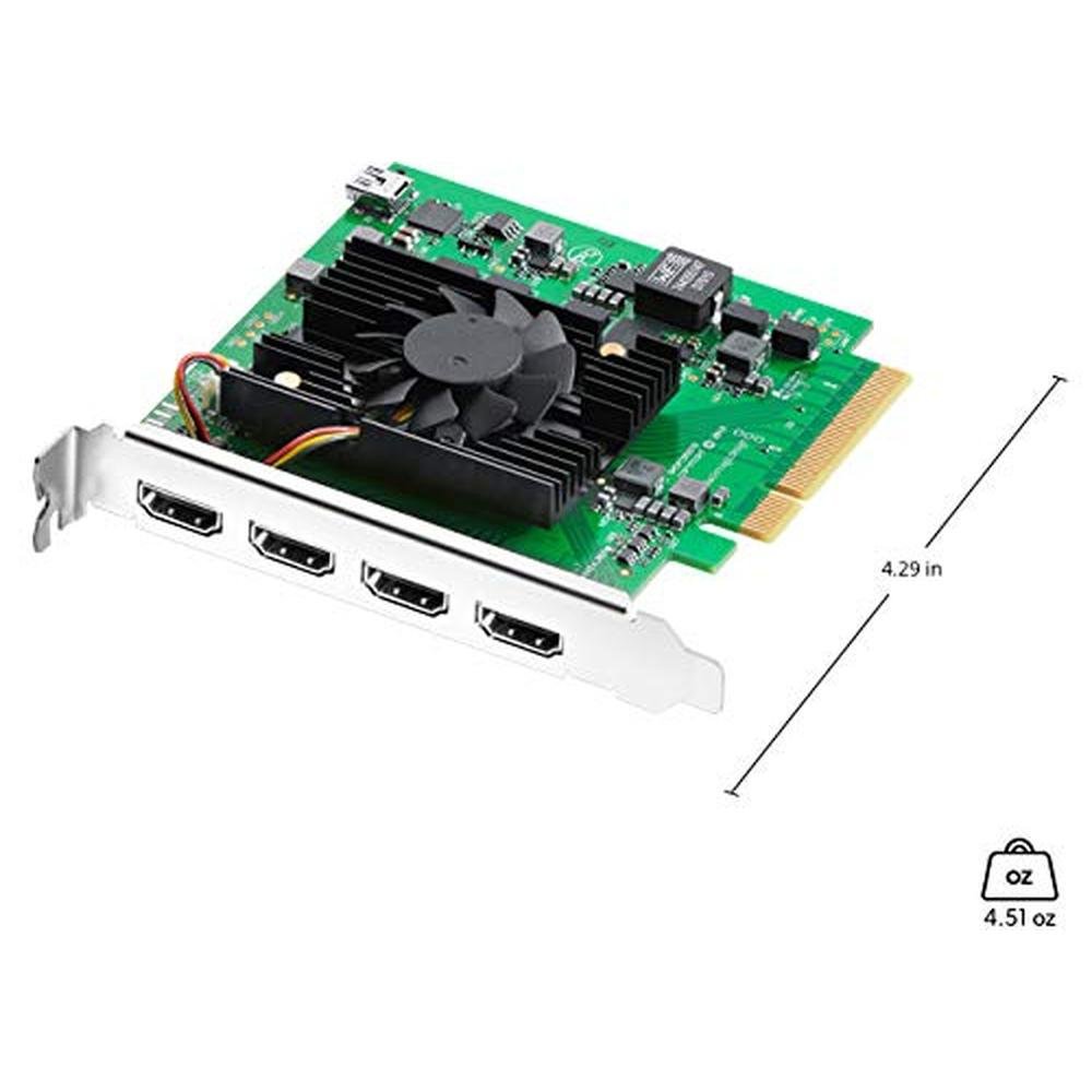 Blackmagic Design DeckLink Quad HDMI PCIe Capture Card – Side View