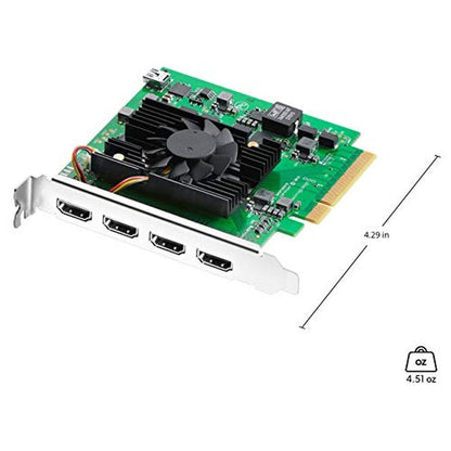 Blackmagic Design DeckLink Quad HDMI PCIe Capture Card – Side View