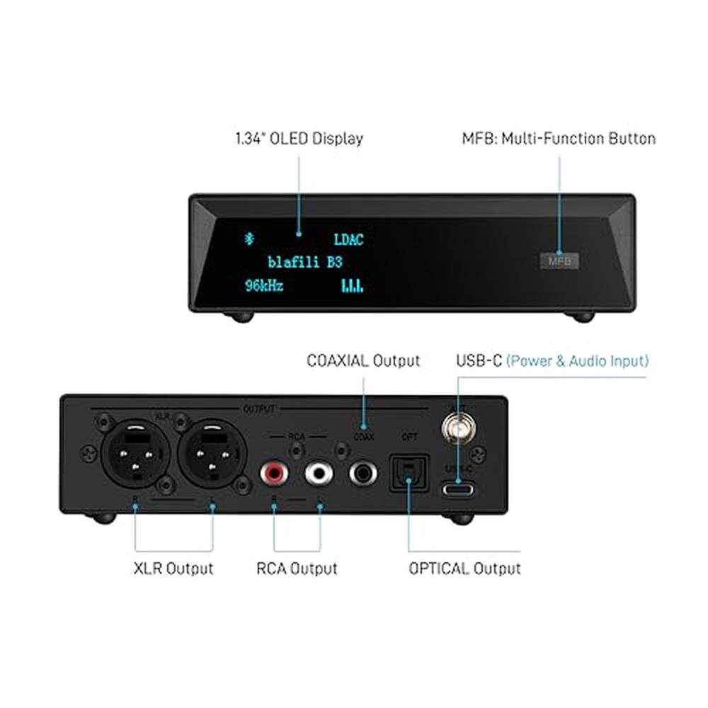 Blafili Professional: Blafili B3 Professional XLR Bluetooth – Side View