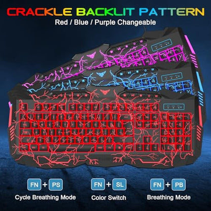 Gaming Keyboard Mouse: Bluefinger Backlit Gaming Keyboard – Side View