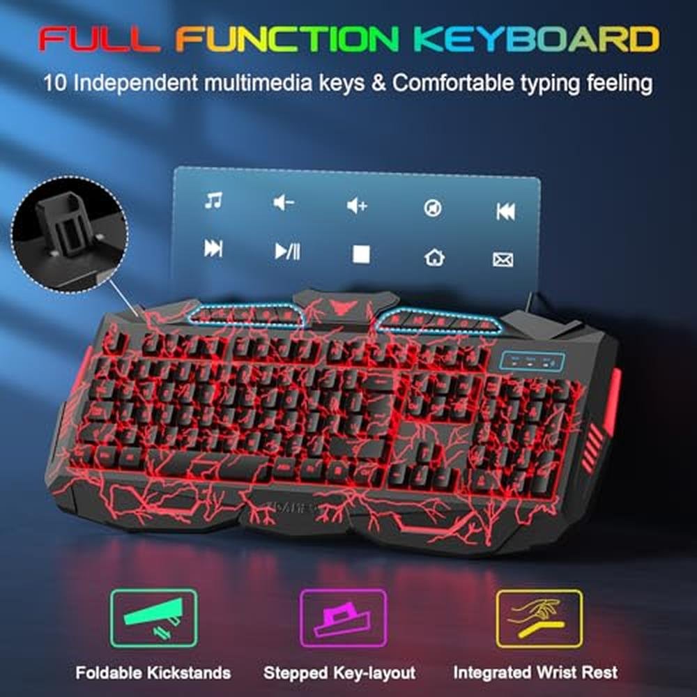 Gaming Keyboard Mouse: Bluefinger Backlit Gaming Keyboard – In Use
