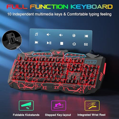 Gaming Keyboard Mouse: Bluefinger Backlit Gaming Keyboard – In Use