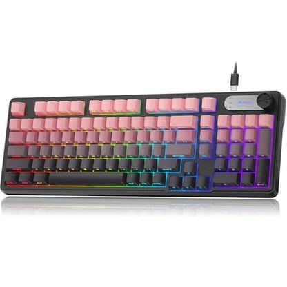 Keyboard BlueFinger: BlueFinger RGB Gaming Keyboard 98 Keys – Front View