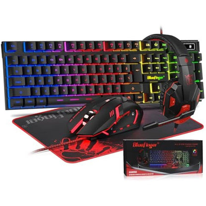 Gaming Keyboard: BlueFinger RGB Gaming Keyboard and Backlit – Front View