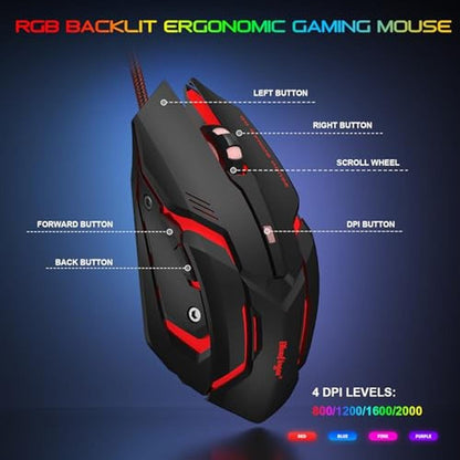 Gaming Keyboard: BlueFinger RGB Gaming Keyboard and Backlit – In Use