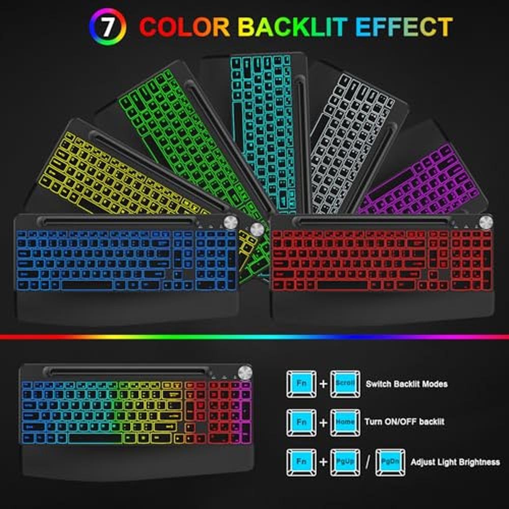 Wireless Keyboard Mouse Combo – Side View