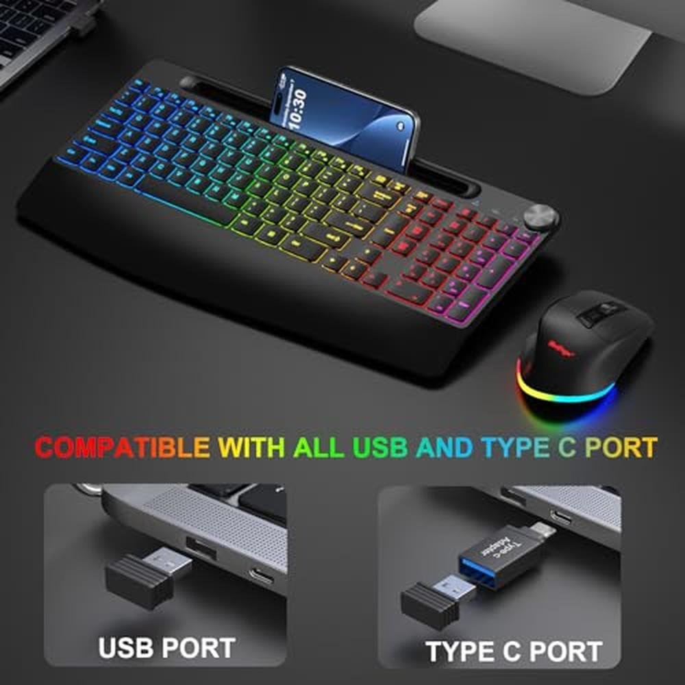 Wireless Keyboard Mouse Combo – In Use