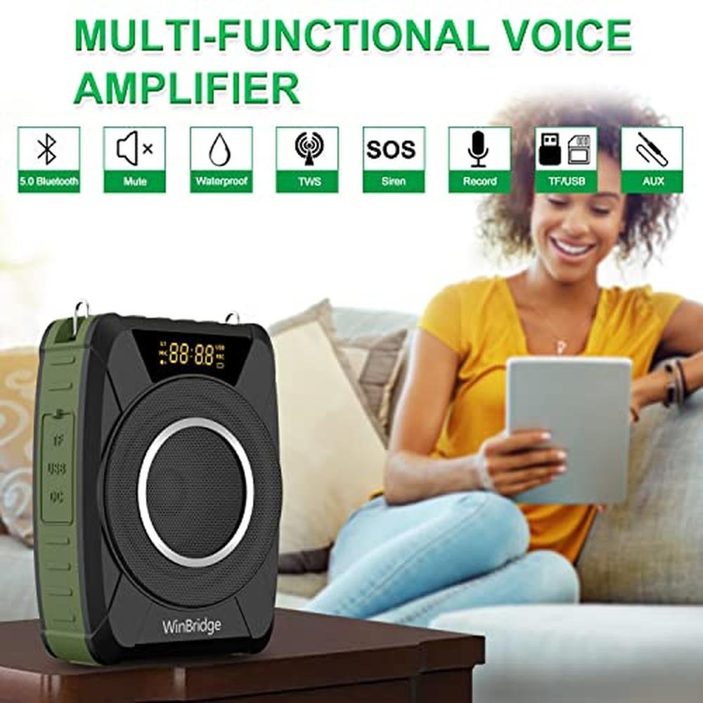 Voice Amplifier: Bluetooth 5.0 Wireless Mic Headset – Side View
