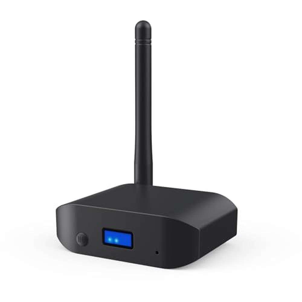 Bluetooth 5.3 Receiver: HAOQUOOUU Upgraded Adapter for Home – Front View