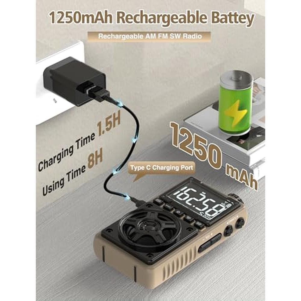 Radio Bluetooth: Portable Pocket Radio with NOAA Weather – Packaging