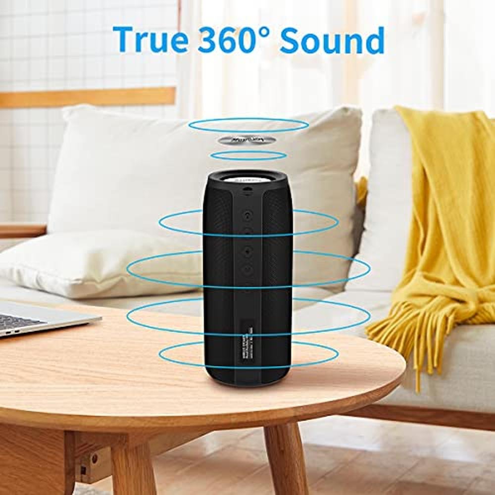 Bluetooth Speaker: MusiBaby M88 Portable Speakers Dual – Side View
