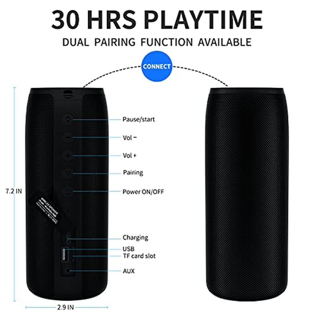 Bluetooth Speaker: MusiBaby M88 Portable Speakers Dual – Packaging