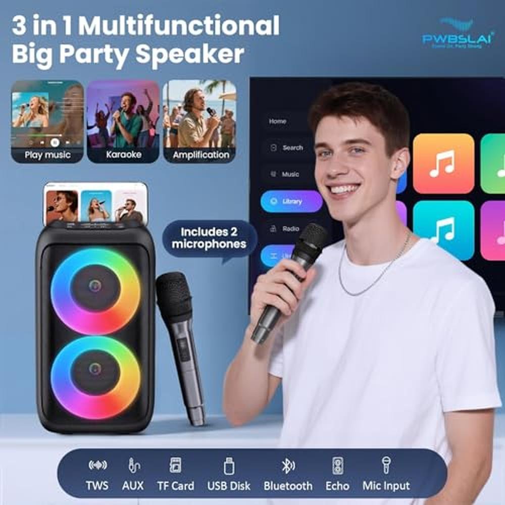 Bluetooth Speaker Party: USA Warehouse Big Party Speaker – Side View