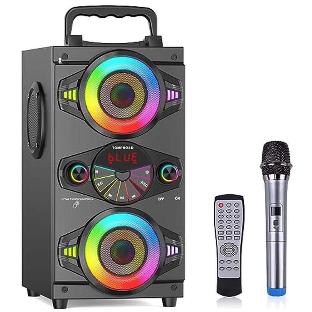 Bluetooth Speakers: 60W Portable Wireless Loud Outdoor Home – Front View