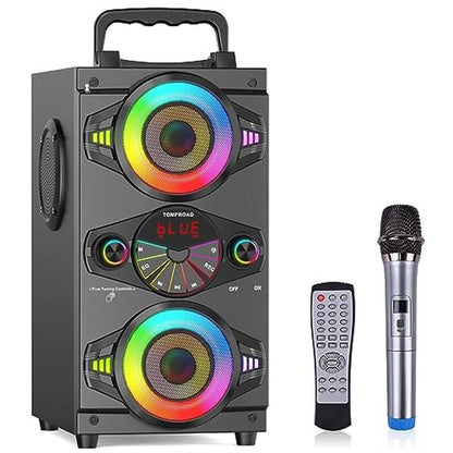 Bluetooth Speakers: 60W Portable Wireless Loud Outdoor Home – Front View