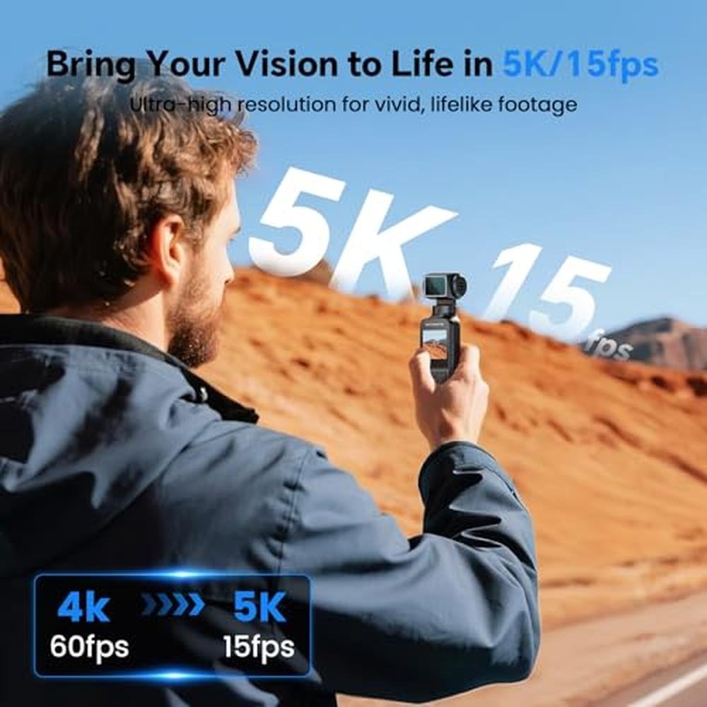 Camera Boblov: BOBLOV 5K Body Camera W5 – Side View