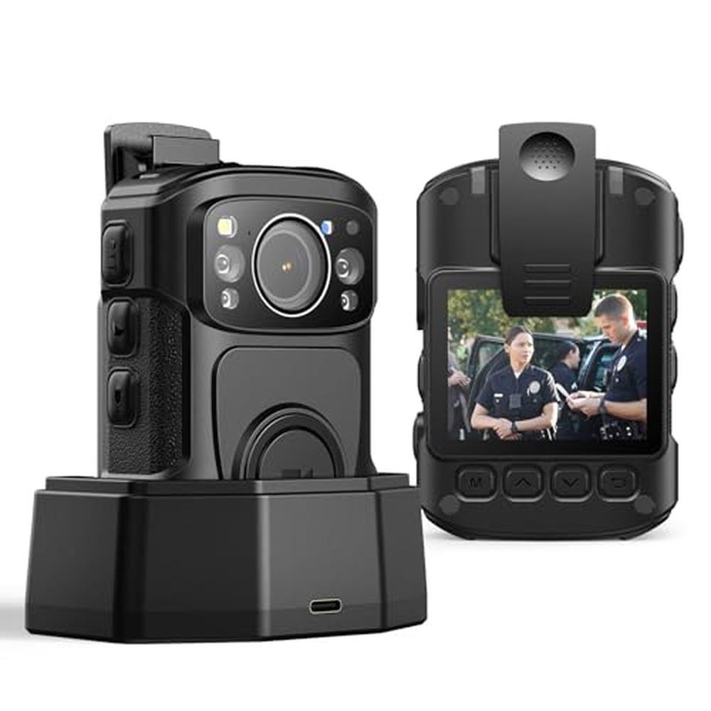 256GB Body Camera: BOBLOV B4K5 4K IP68 Waterproof – Front View