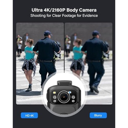 Body Video Camera: BOBLOV B4K5 4K IP68 Waterproof GPS – Side View