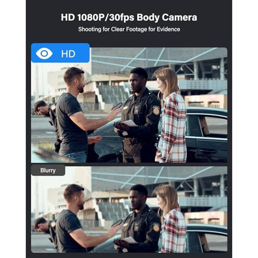 Body Camera: BOBLOV KJ25 1080P High-End Body Cam – Side View