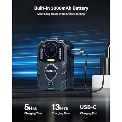Body Camera: BOBLOV KJ25 1080P High-End Body Cam – Close-up Detail