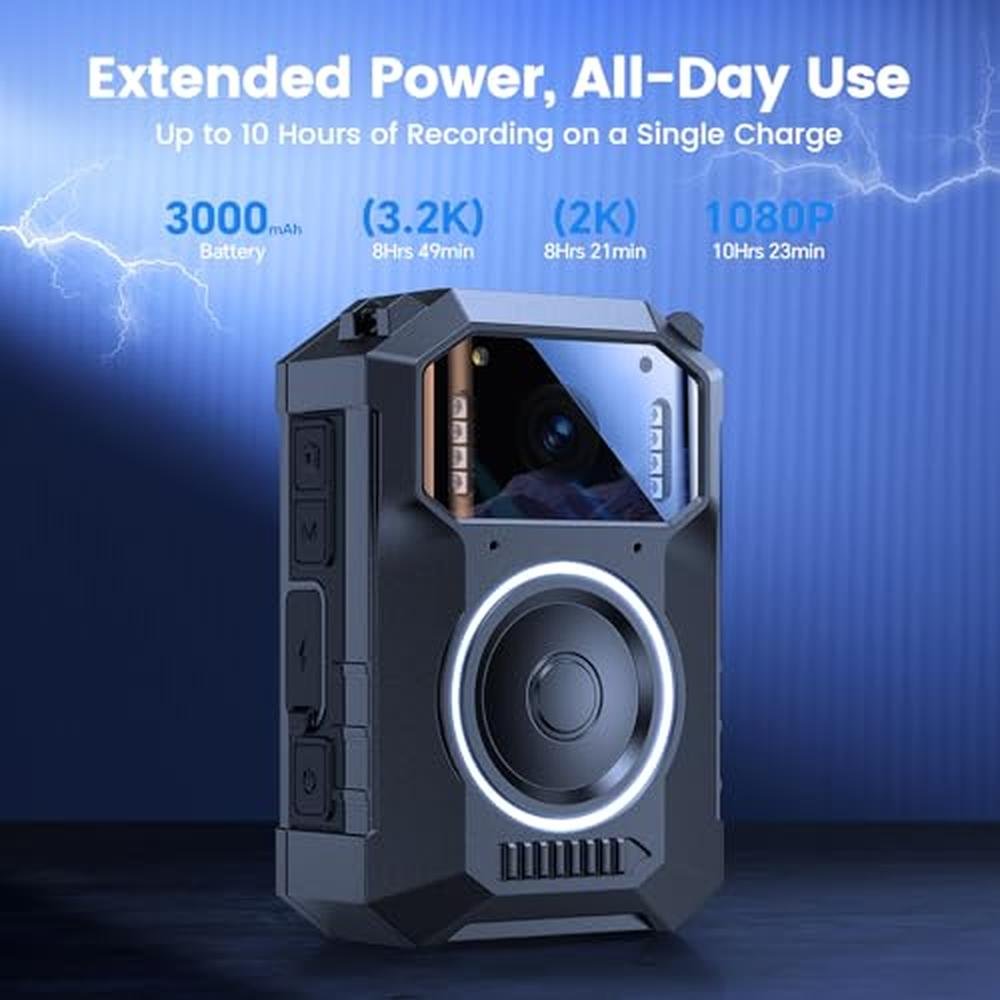 Body Camera: BOBLOV M11 Police 3.2K Resolution – In Use