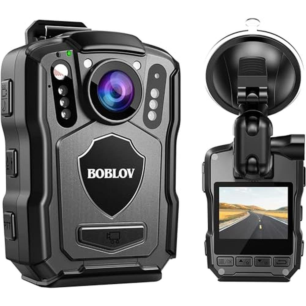 Body Cam: BOBLOV M5 2K Police Body Worn Camera GPS Enabled – Front View