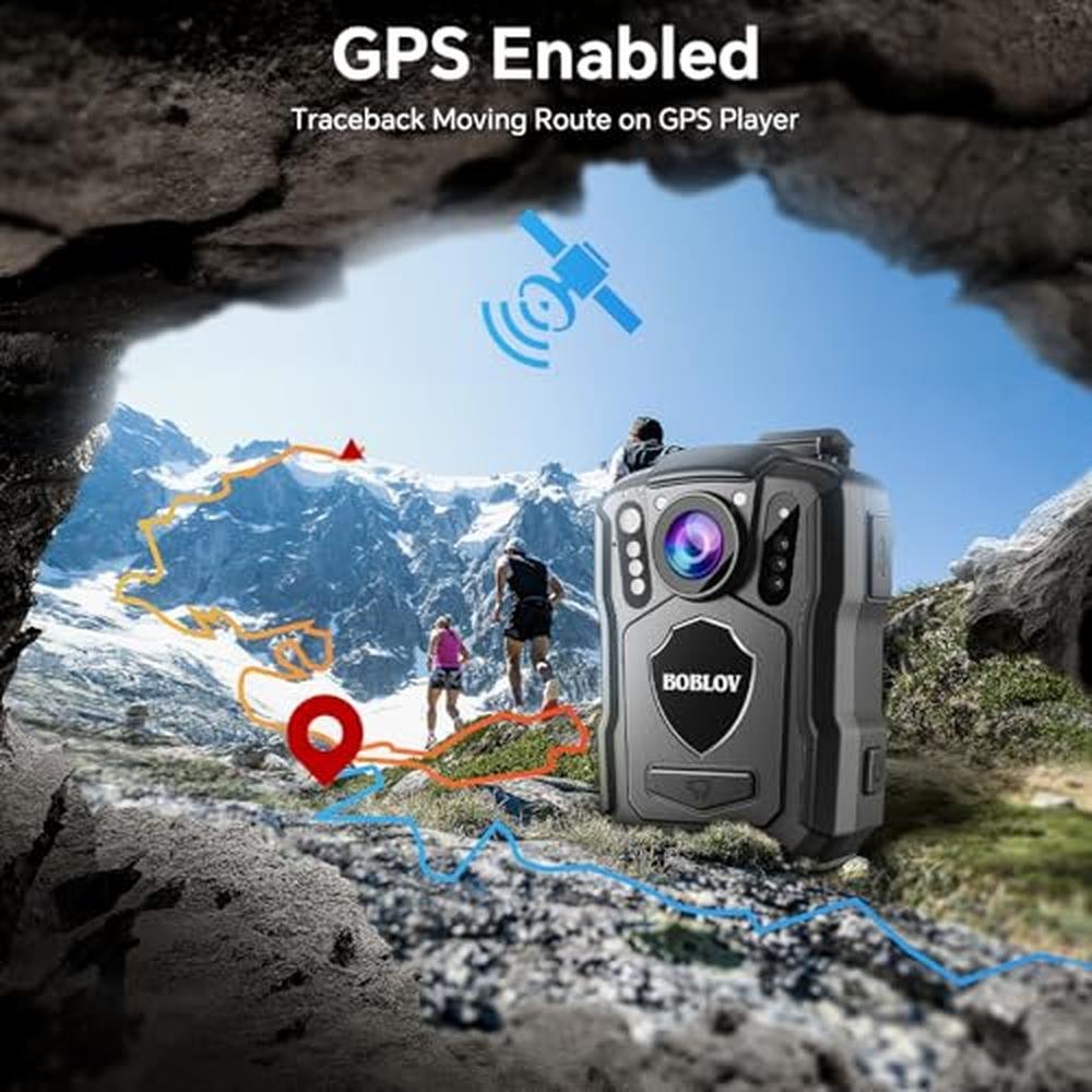 Body Cam: BOBLOV M5 2K Police Body Worn Camera GPS Enabled – Close-up Detail