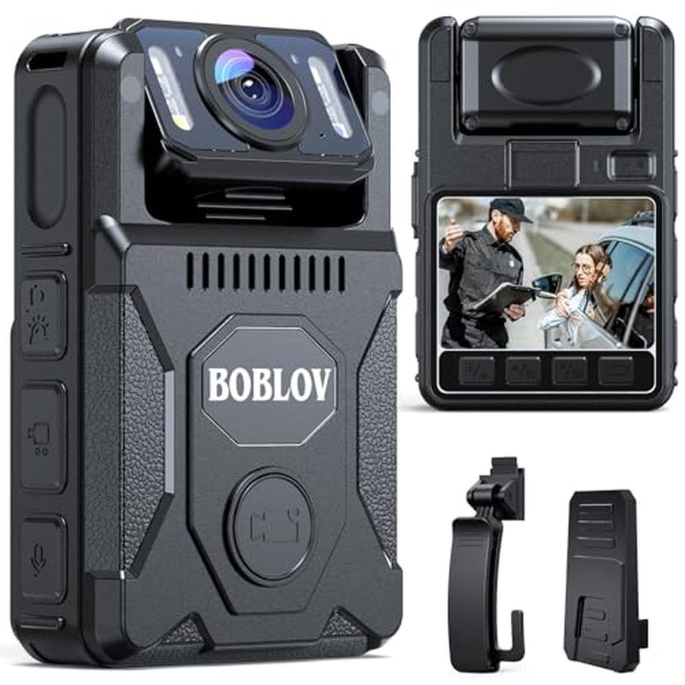 Body Cam: BOBLOV M7 256G 180 Rotatable Lens – Front View