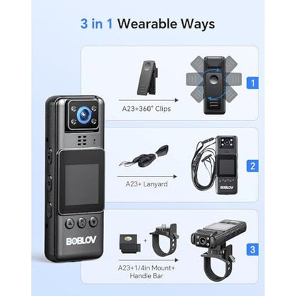 Camera Boblov: BOBLOV Mini Body Camera 128G – Close-up Detail