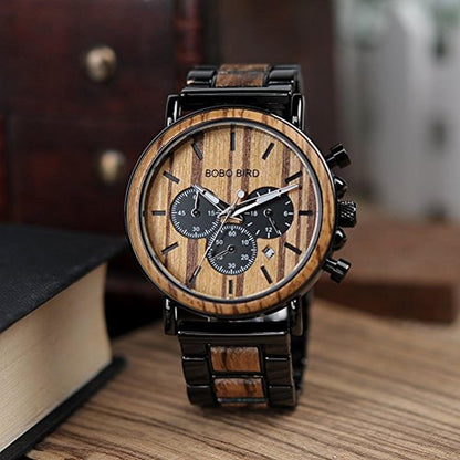 BOBO BIRD Mens Personalized Wooden Watch – In Use