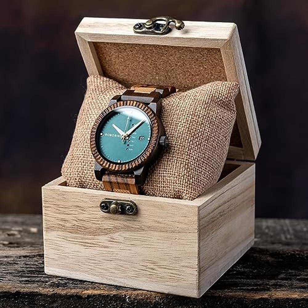 Watch Bobo: BOBO BIRD Mens Wooden Watch Analog Quartz with – In Use