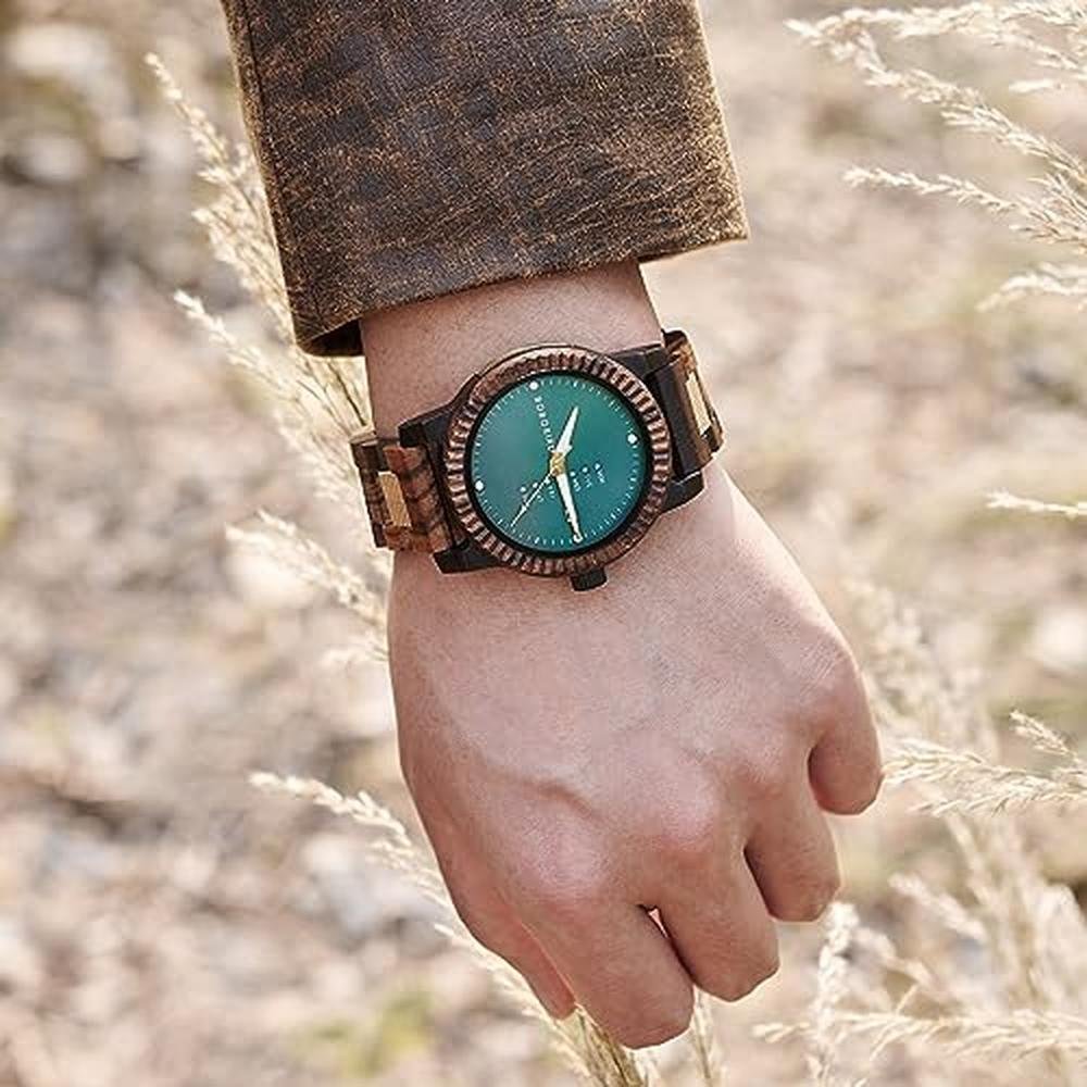 Watch Bobo: BOBO BIRD Mens Wooden Watch Analog Quartz with – Packaging