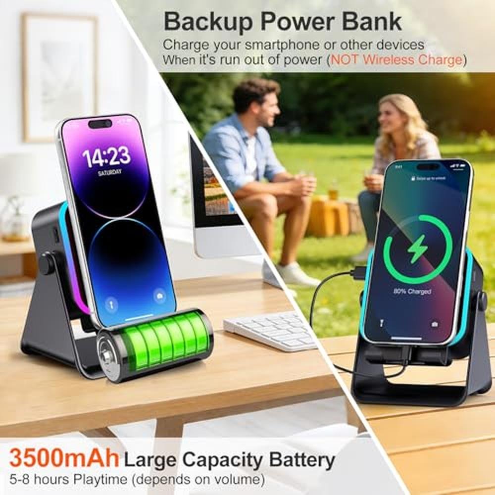 Speaker Phone: BOLONMI Wireless Bluetooth Induction Speaker – Close-up Detail